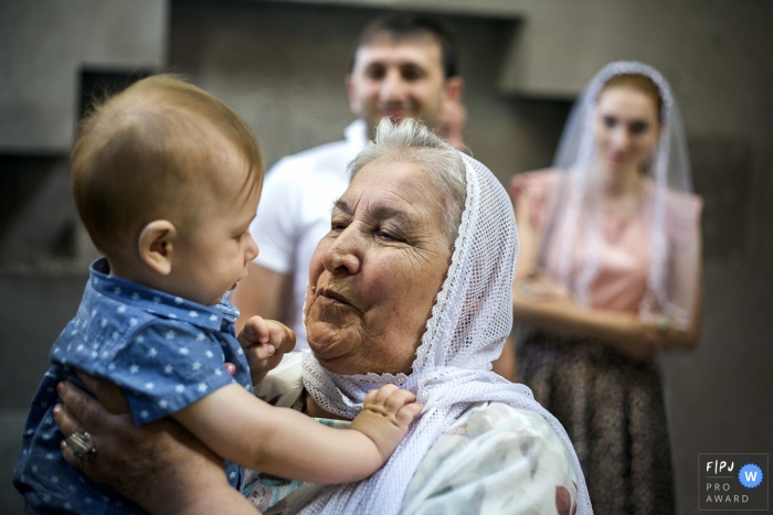 Armenia photo session at the church With grandma.