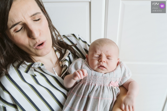  Surrey Day in the Life Session of documentary family photography with some baby sneezing time